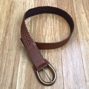 NWT Ralph Lauren Cognac Braid Belt